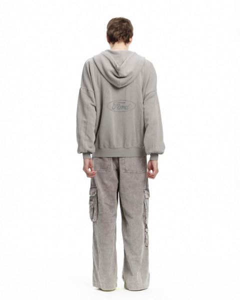 Cold Culture Pitlane Zip Hoodie Grey | 89360-XQWP