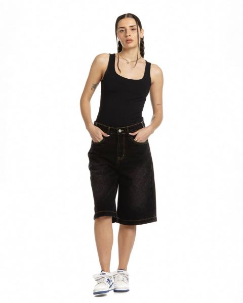 Cold Culture Pocket Ko Shorts Black Blue | 14062-HQTJ