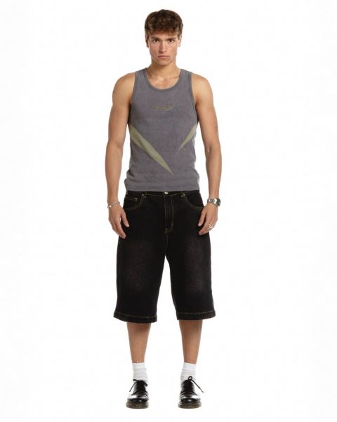 Cold Culture Pocket Ko Shorts Black Blue | 14062-HQTJ