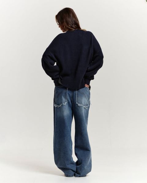 Cold Culture Poison Knitwear Blue | 72059-VFAD