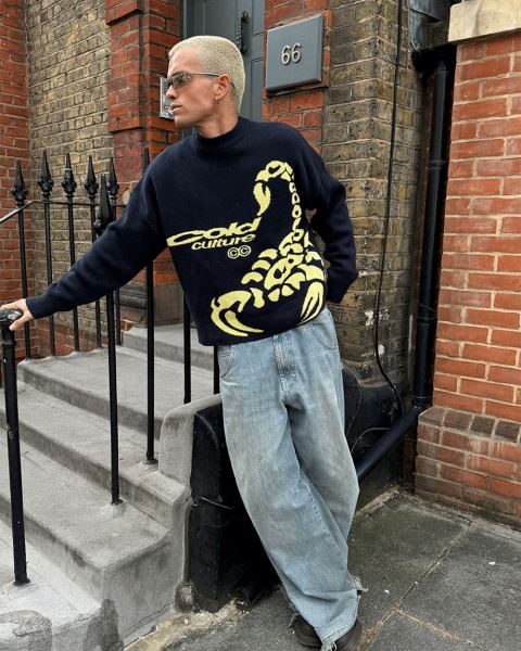 Cold Culture Poison Knitwear Blue | 72059-VFAD