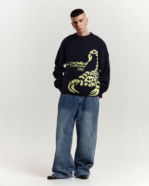 Cold Culture Poison Knitwear Blue | 72059-VFAD