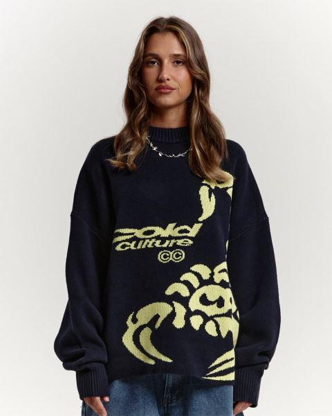Cold Culture Poison Knitwear Blue | 72059-VFAD