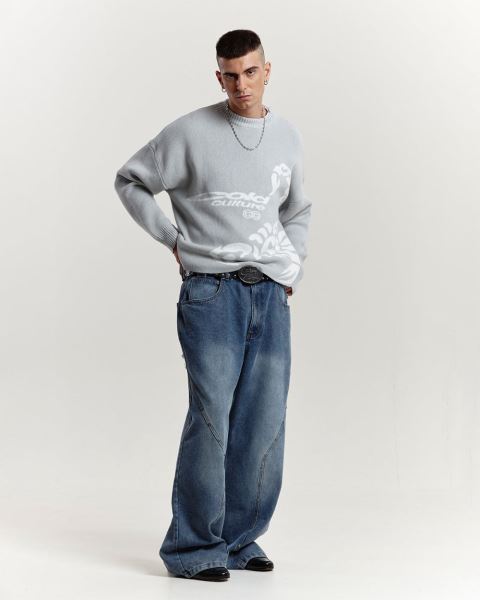 Cold Culture Poison Knitwear Grey | 85302-OHQK