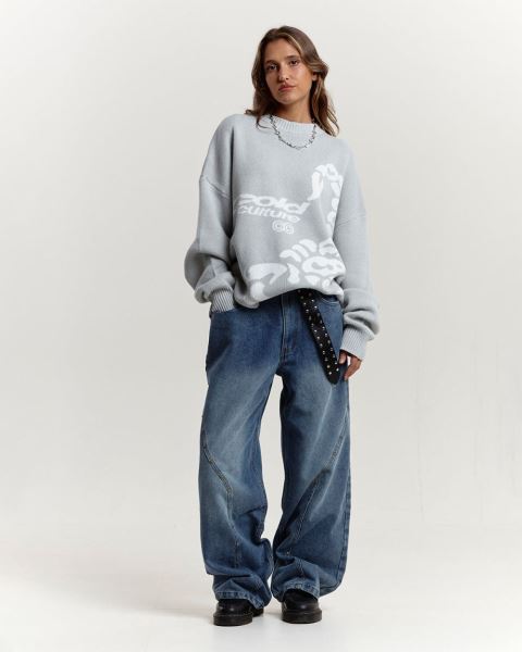 Cold Culture Poison Knitwear Grey | 85302-OHQK