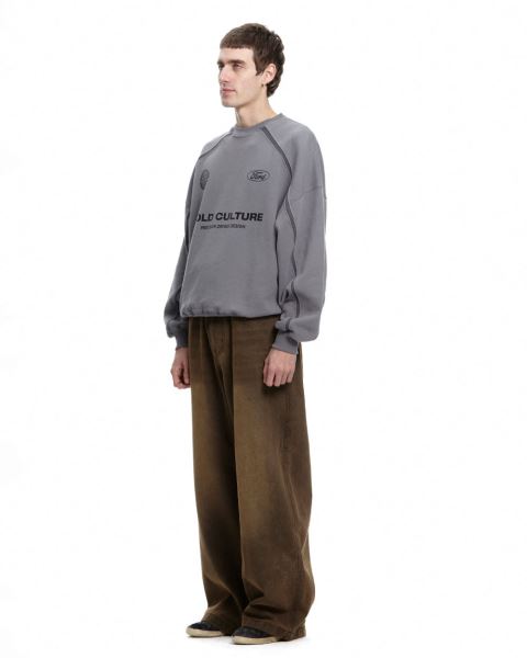 Cold Culture Precision Crewneck Sweatshirts Grey | 89102-PRJB