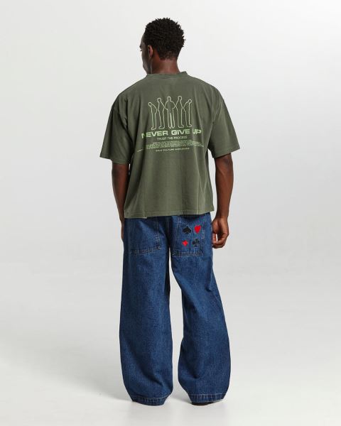 Cold Culture Resilience T Shirt Green | 07863-SOMI