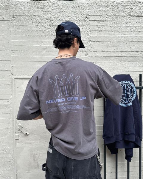 Cold Culture Resilience T Shirt Grey | 30945-JFPT