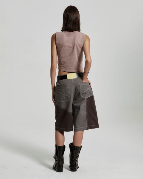 Cold Culture Ribbon Top T Shirt Brown | 01973-BLNR