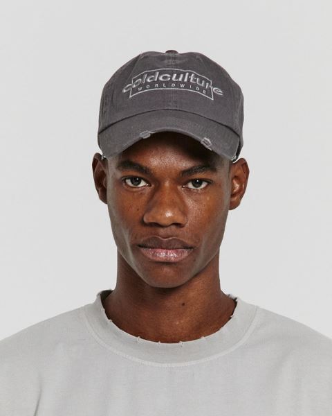 Cold Culture Ripped Box Logo Caps Grey | 16054-HSIL