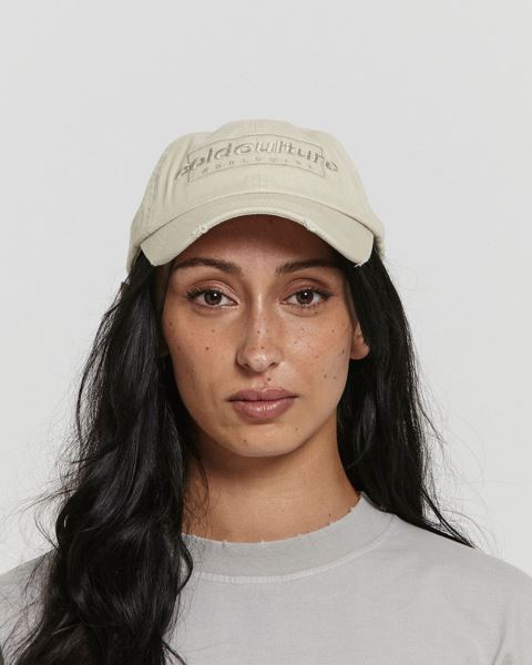 Cold Culture Ripped Box Logo Caps Light Grey | 95203-DHTF