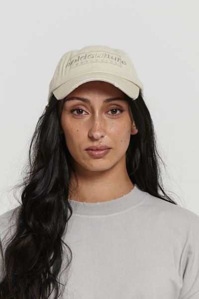 Cold Culture Ripped Box Logo Caps Light Grey | 95203-DHTF