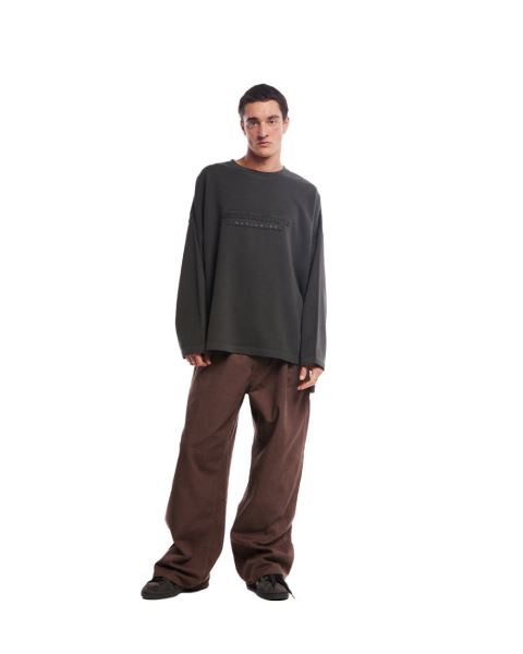 Cold Culture Ripped Box Logo Crewneck Sweatshirts Green | 89763-ACMG