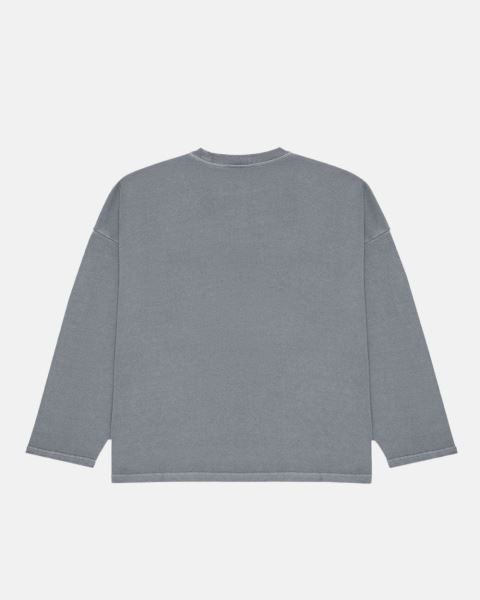 Cold Culture Ripped Box Logo Crewneck Sweatshirts Grey | 91403-MDAB