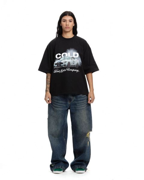 Cold Culture Rush T Shirt Black | 26307-EHAQ