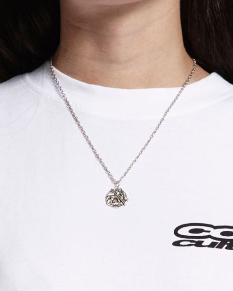 Cold Culture Saint Necklace Jewelry Silver Red | 61073-EHIS