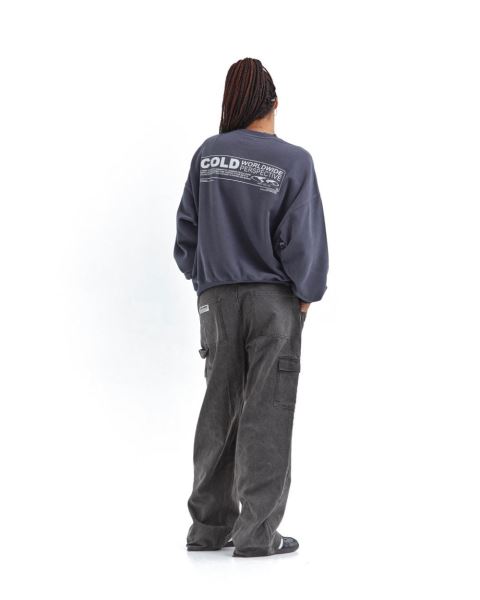 Cold Culture Sharing Location Crewneck Sweatshirts Brown | 37615-NLFS