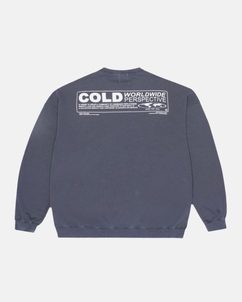Cold Culture Sharing Location Crewneck Sweatshirts Brown | 37615-NLFS