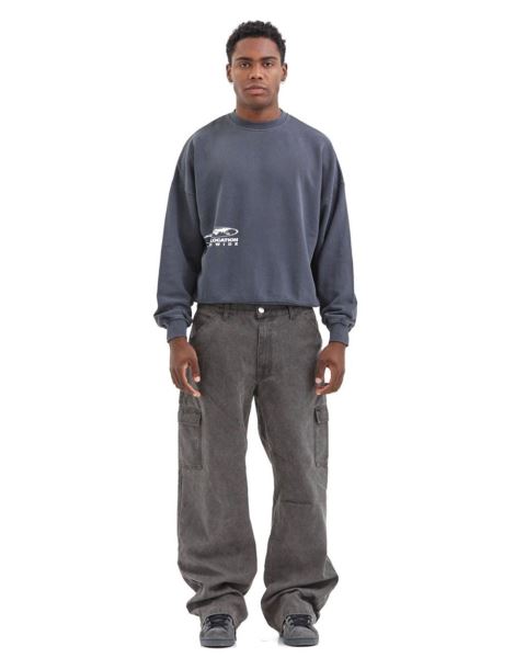 Cold Culture Sharing Location Crewneck Sweatshirts Brown | 37615-NLFS