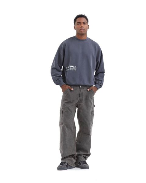 Cold Culture Sharing Location Crewneck Sweatshirts Brown | 37615-NLFS