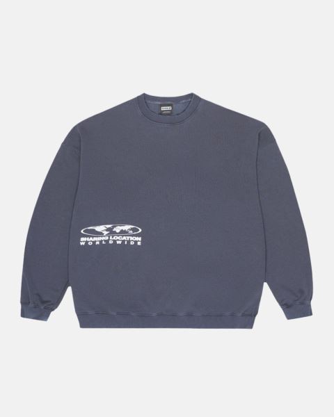 Cold Culture Sharing Location Crewneck Sweatshirts Brown | 37615-NLFS