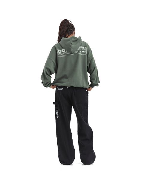 Cold Culture Sharing Location Hoodie Olive | 43910-DMEI