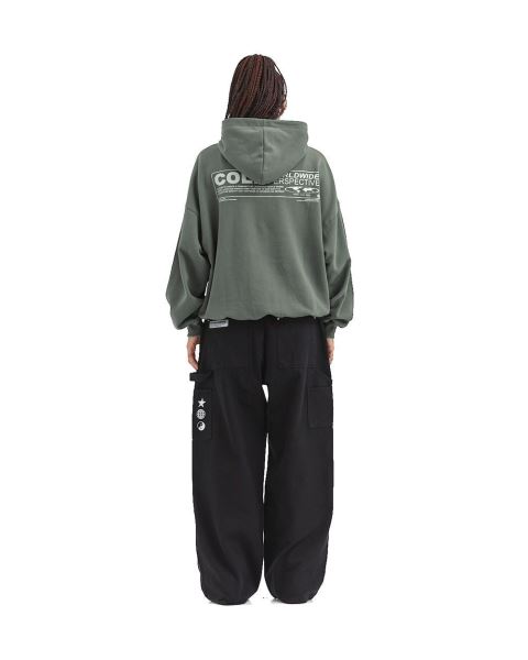 Cold Culture Sharing Location Hoodie Olive | 43910-DMEI