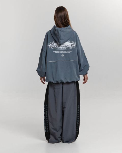 Cold Culture Side Stripe Stars Pants Stripes Dark Grey | 67541-KAPU