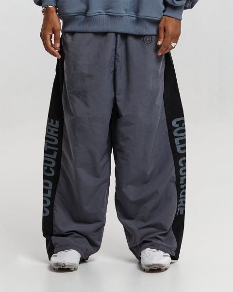 Cold Culture Side Stripe Stars Pants Stripes Dark Grey | 67541-KAPU
