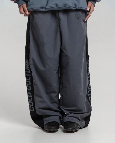 Cold Culture Side Stripe Stars Pants Stripes Dark Grey | 67541-KAPU