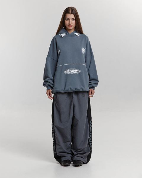 Cold Culture Side Stripe Stars Pants Stripes Dark Grey | 67541-KAPU
