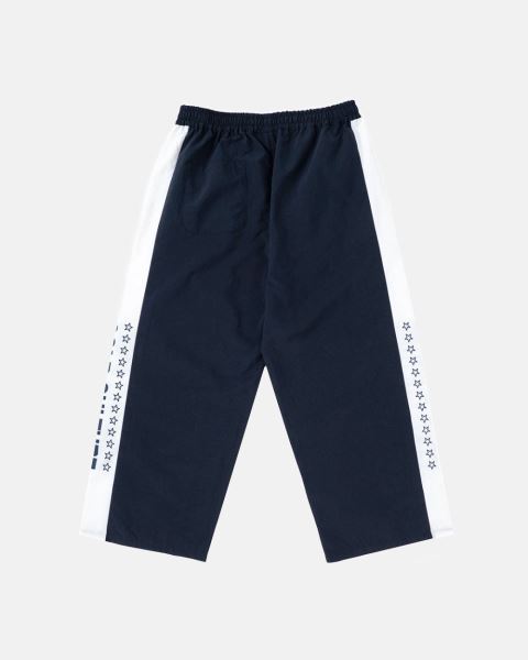 Cold Culture Side Stripe Stars Pants Stripes Dark Blue | 46571-JBYT
