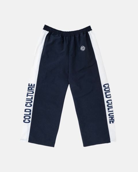Cold Culture Side Stripe Stars Pants Stripes Dark Blue | 46571-JBYT