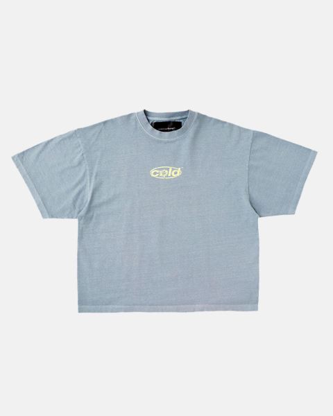 Cold Culture Sky Views T Shirt Blue Grey | 41650-FMGU