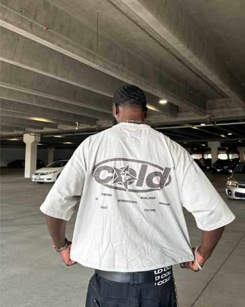 Cold Culture Sky Views T Shirt Blue Light Grey | 84726-EIRA