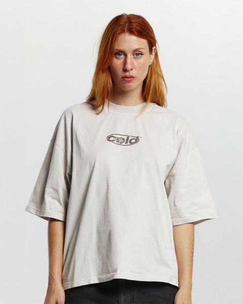 Cold Culture Sky Views T Shirt Blue Light Grey | 84726-EIRA