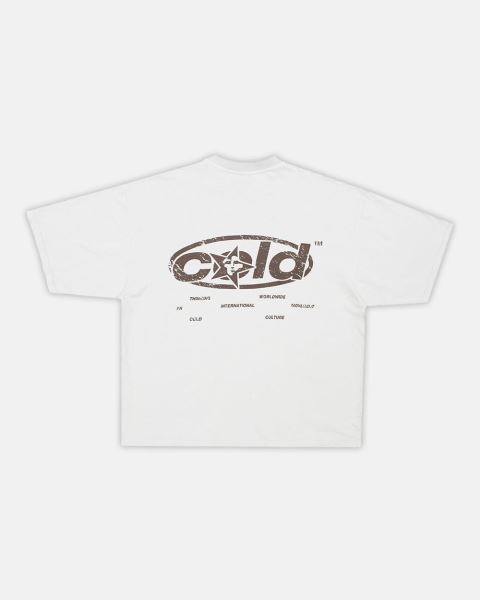 Cold Culture Sky Views T Shirt Blue Light Grey | 84726-EIRA