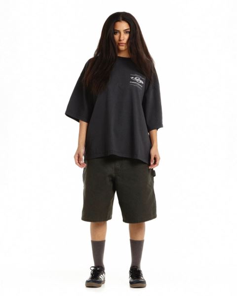 Cold Culture Sparkly T Shirt Black | 47280-SNPJ