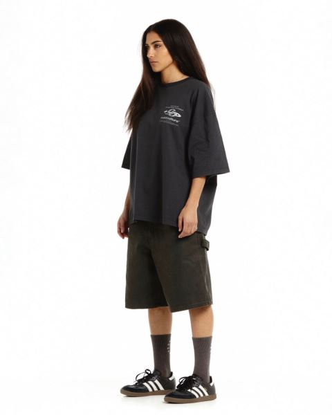 Cold Culture Sparkly T Shirt Black | 47280-SNPJ