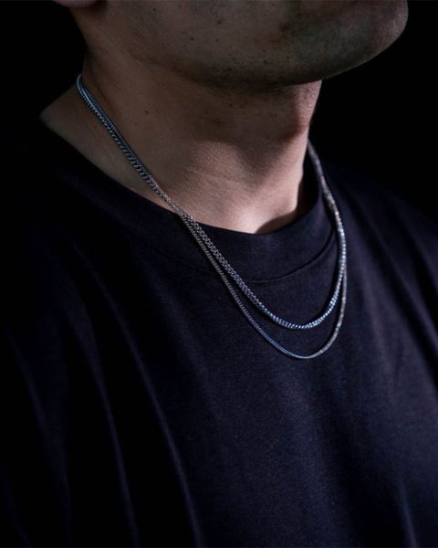 Cold Culture Spiked Double Chain Jewelry Silver White | 49071-CVQZ