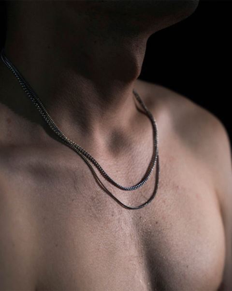 Cold Culture Spiked Double Chain Jewelry Silver White | 49071-CVQZ