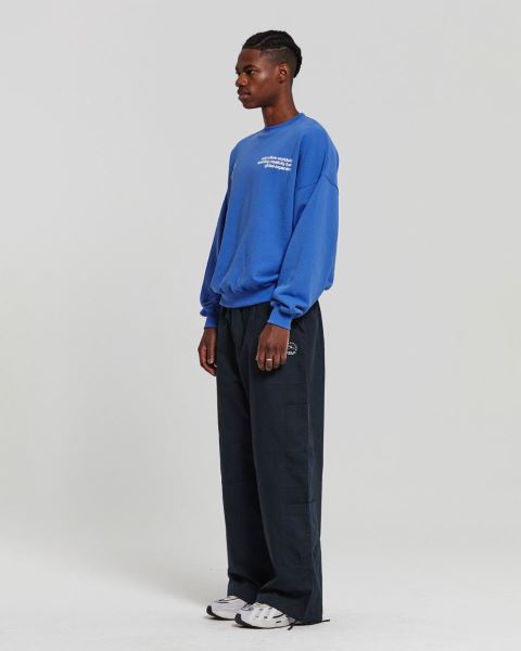 Cold Culture Spinning Crewneck Sweatshirts Blue | 19624-SYCA