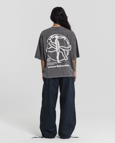 Cold Culture Spinning T Shirt Grey | 06317-UKOI