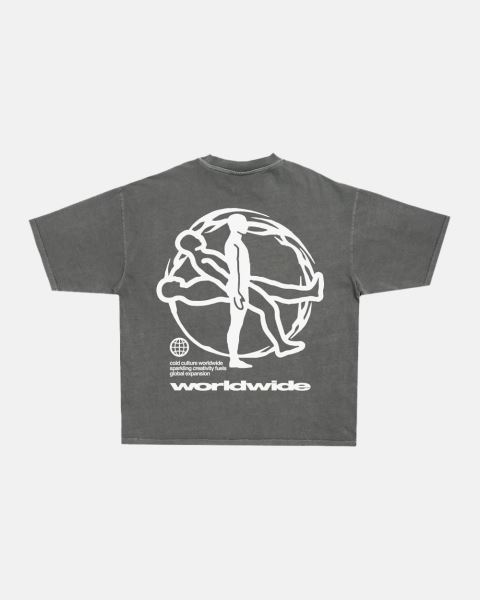Cold Culture Spinning T Shirt Grey | 06317-UKOI