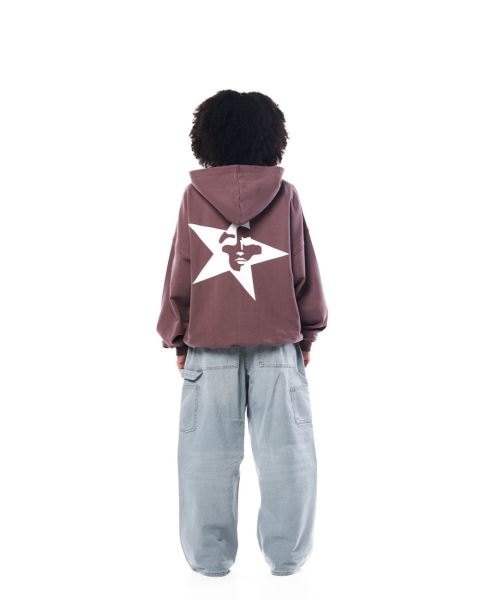 Cold Culture Starface Zip Hoodie Dark Brown | 79431-SALW