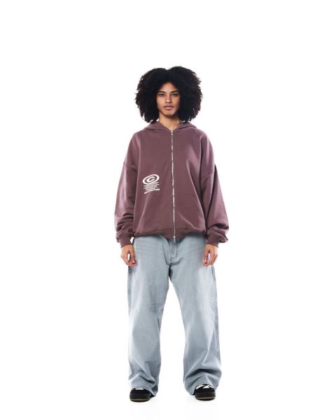 Cold Culture Starface Zip Hoodie Dark Brown | 79431-SALW