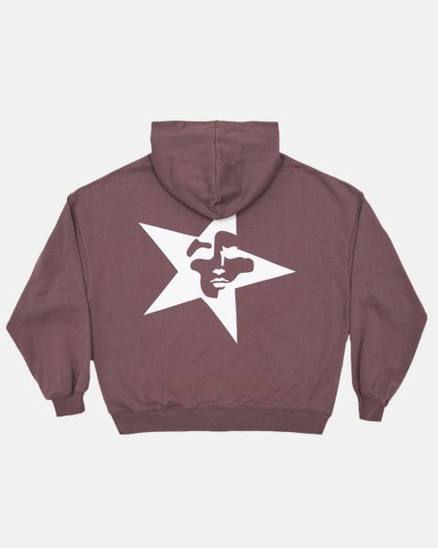 Cold Culture Starface Zip Hoodie Dark Brown | 79431-SALW