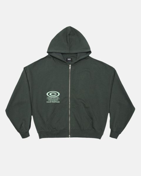 Cold Culture Starface Zip Hoodie Green | 51348-YOXE