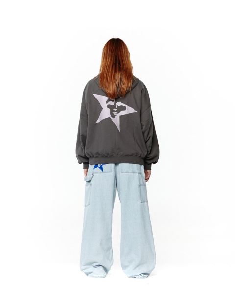 Cold Culture Starface Zip Hoodie Grey | 09742-RSEJ