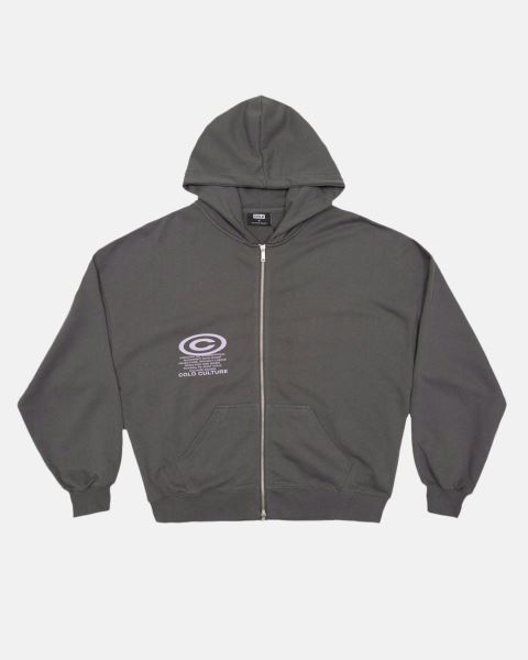 Cold Culture Starface Zip Hoodie Grey | 09742-RSEJ